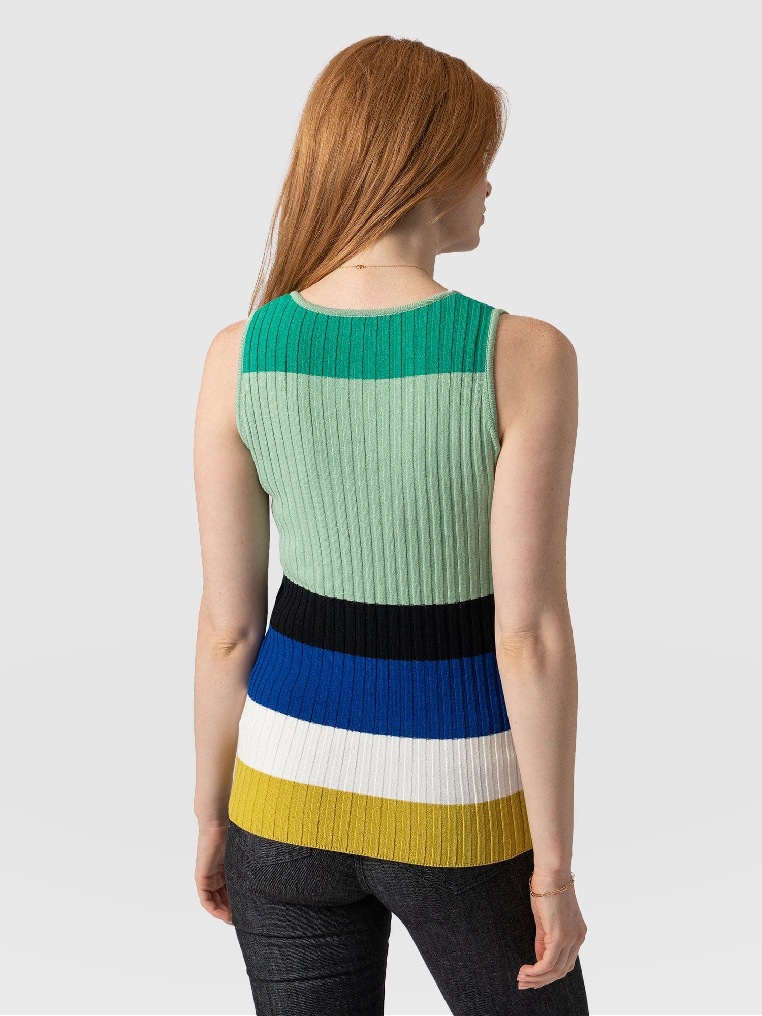 Maar Knit Vest Top Multi Stripe - Women's Tops | Saint + Sofia® EU